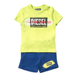Diesel 2 Piece Set T-Shirt-Bermuda Two-Tone Green/Blue For Newborns