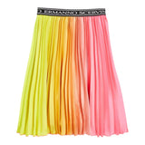 Ermanno Scervino Multicolor Skirt With Elastic Waistband With Multicolor Logo For Girls