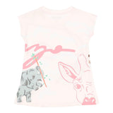 Kenzo Baby Girl Solid Color Dress-Hat Set Pink