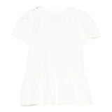 Moschino Abito Tinta Unita con Stampa per Neonata MDV0C7 BIANCO MOSCHINO 