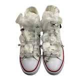 Quickas Two-Tone Sneakers with Laces and White Applications for Girls