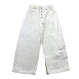 Maison Margiela Jeans Solid Color Mod Palazzo With Elastic Waist White For Girls