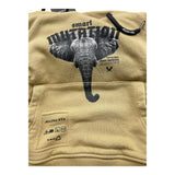 Mauna-Kea Solid Color Hooded Sweatshirt With Sand Print For Newborn