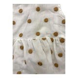 Caffe' D'Orzo Solid Color Polka Dot Print Sleeveless Dress for Baby Girl