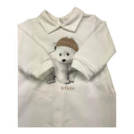 LE BEBE' tutina manica lunga tinta unita cn orso Bianco per Neonato LBB5225 BIANCO LE BEBE' 