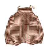 Zhoe &amp; Tobiah Striped Baby Romper Earth