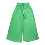 Liu Jo Palazzo Pants Solid Color Green For Girls