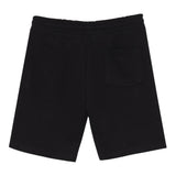 Blauer Bermuda In Solid Color Fleece With Black Logo Print For Boys