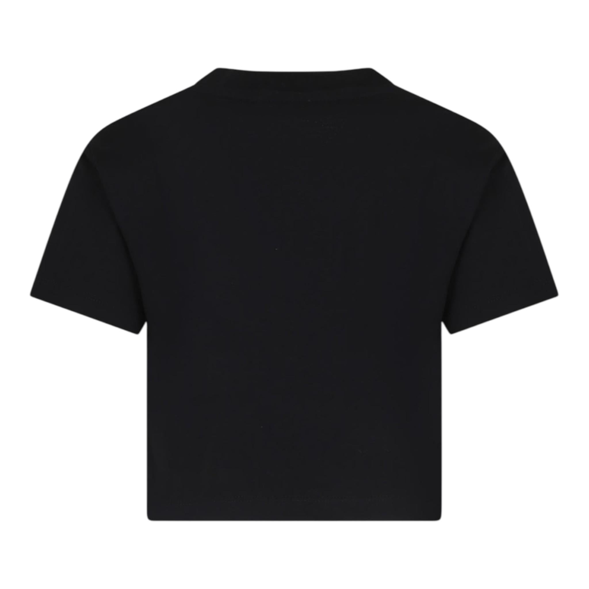 Nike T-Shirt Girocollo Tinta Unita con Logo per Bambina 36L670 NERO NIKE 