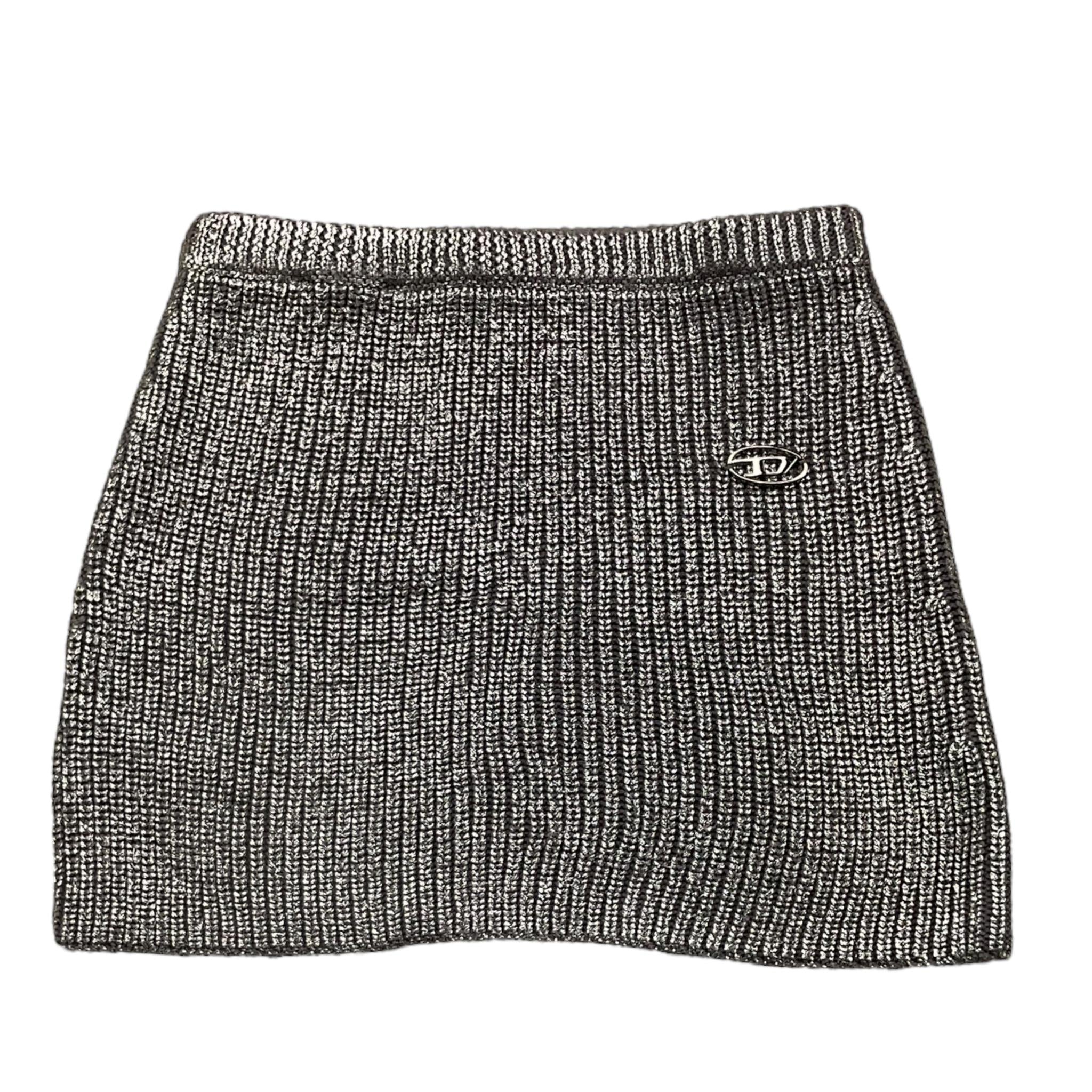 DIESEL gonna tinta unita con logo Argento per Bambina J02070 ARGENTO DIESEL 