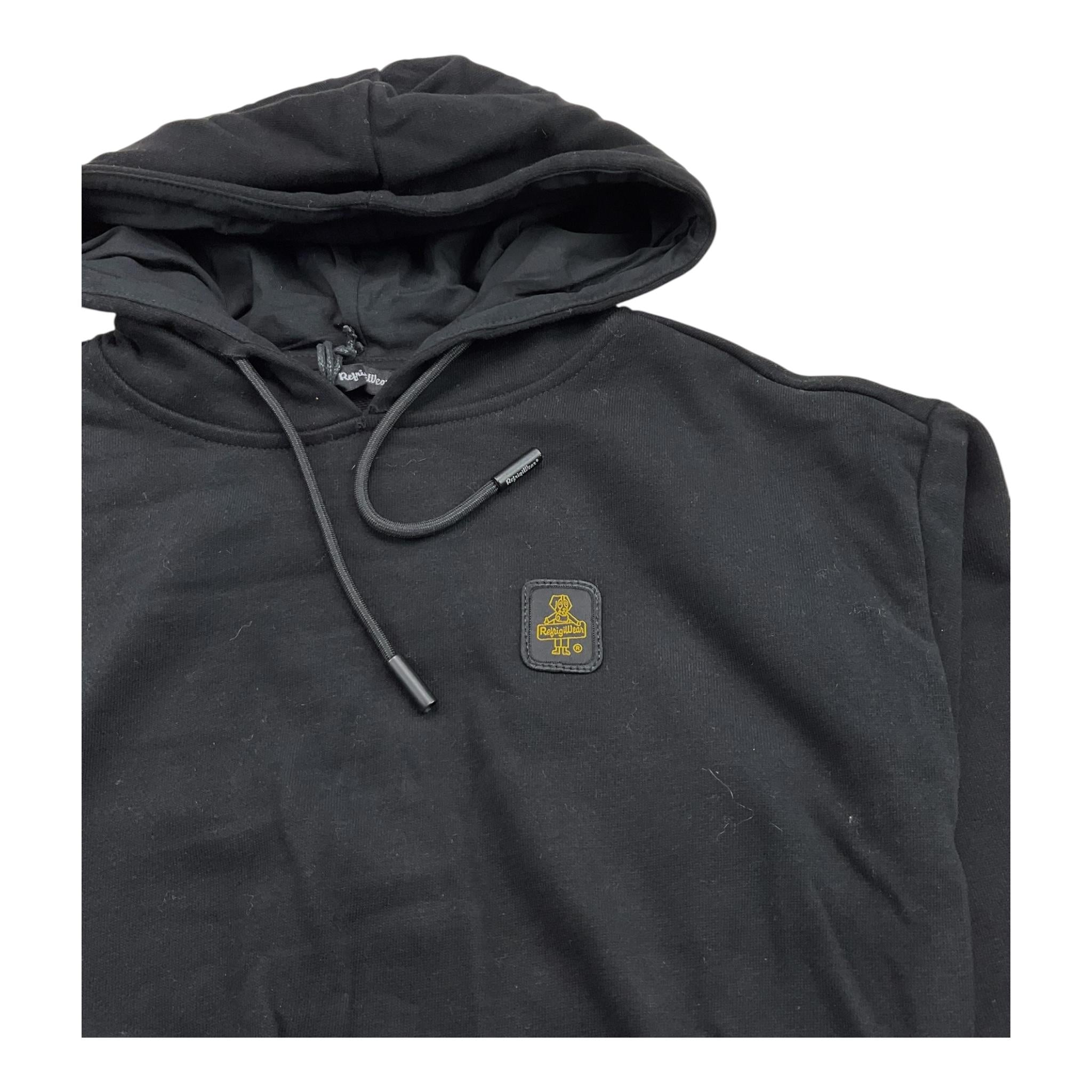 REFRIGIWEAR felpa chiusa cn cappuccio tinta unit modell crop Nero per Bambina RWG911 NERO REFRIGIWEAR 