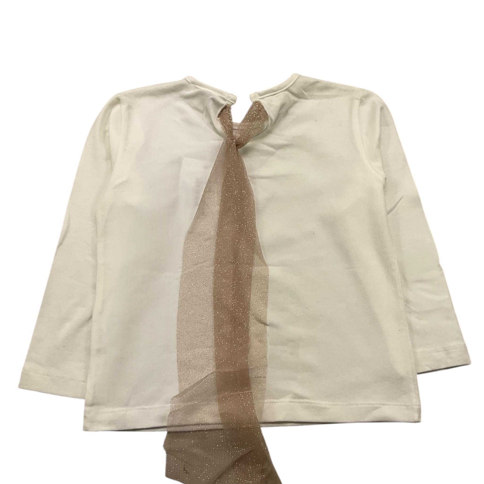 LALALU' shirt girocollo tinta unita con tulle Bianco per Neonata TSL170NB BIANCO LALALU' 
