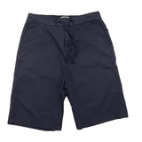 Paolo Pecora Solid Color Bermuda Shorts With Elastic Waistband Blue For Boys