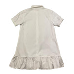 Gaelle Abito Mezza Manica Tinta Unita con Brillantini per Bambina 2746V00368 BIANCO GAELLE 