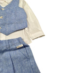 Barcellino Completo 3 Pezzi Camicia-Bermuda-Gilet per Neonato 100311 AZZURRO BARCELLINO 