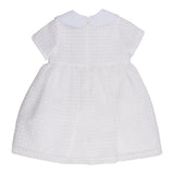 Simonetta Set Ceremony Dress Solid Color Perforated-White Culotte For Newborn