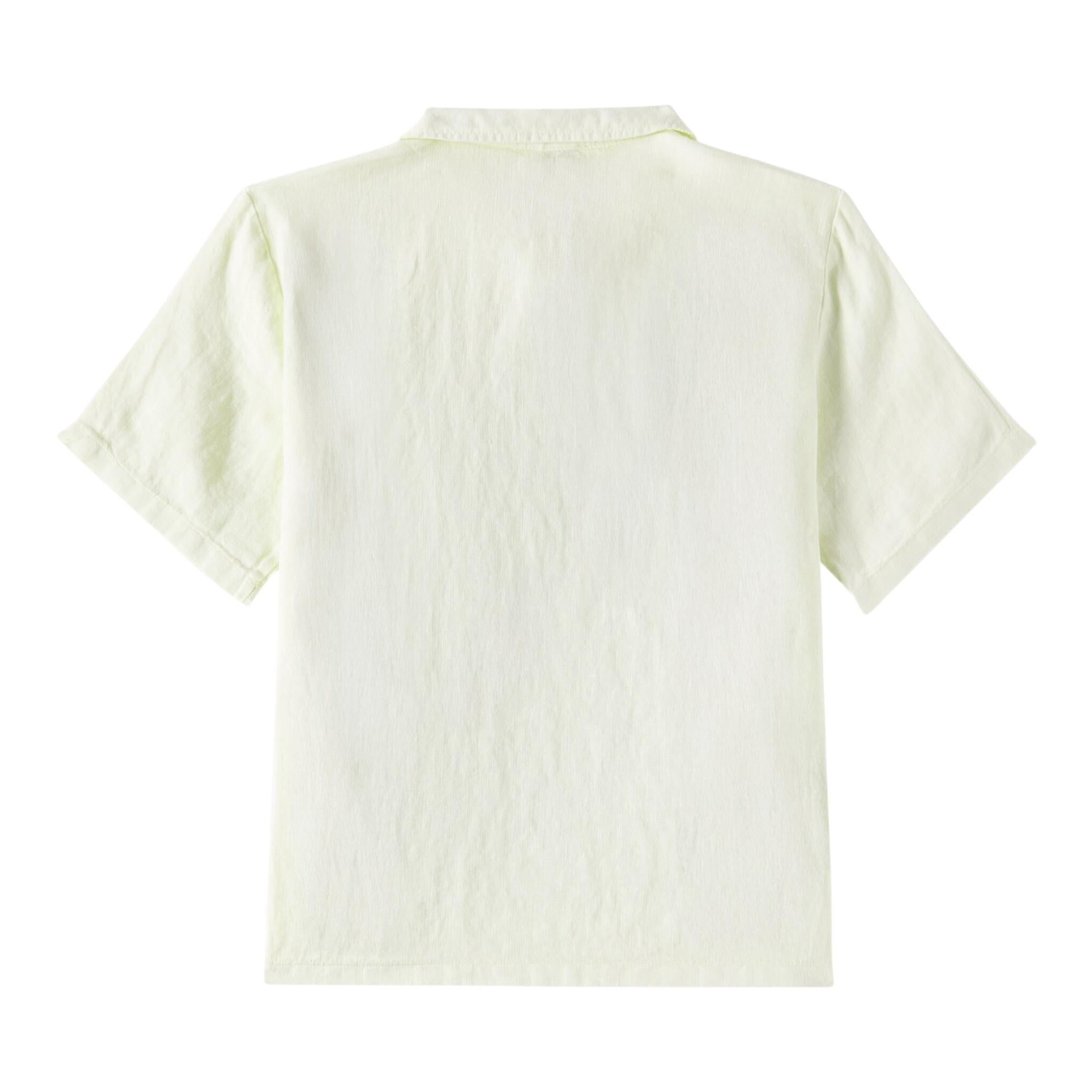 Il Gufo Camicia Mezza Manica Tinta Unita per Neonato P25PC060L6006N VERDE IL GUFO 