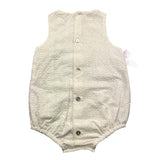 Valentina Bebes Plain Sleeveless Romper With Bows White For Newborn
