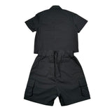 Do Not Conform Completo 2 Pezzi Camicia-Bermuda Tinta Unita per Neonato DCA043 NERO DO NOT CONFORM 