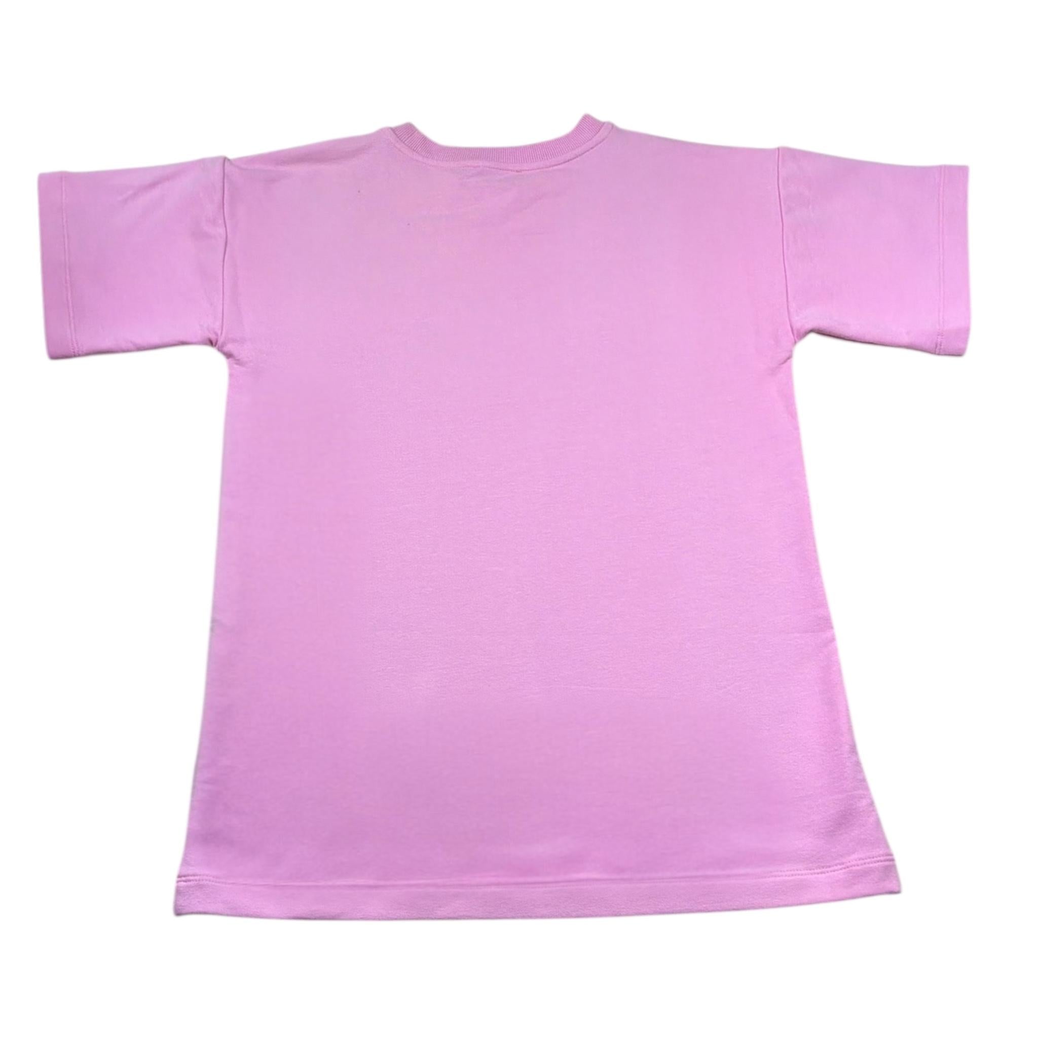 Moschino Abito Mezza Manica Tinta Unita con Stampa per Bambina HEV0GL ROSA MOSCHINO 