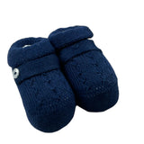 Baby Lord Plain Blue Applique Baby Booties