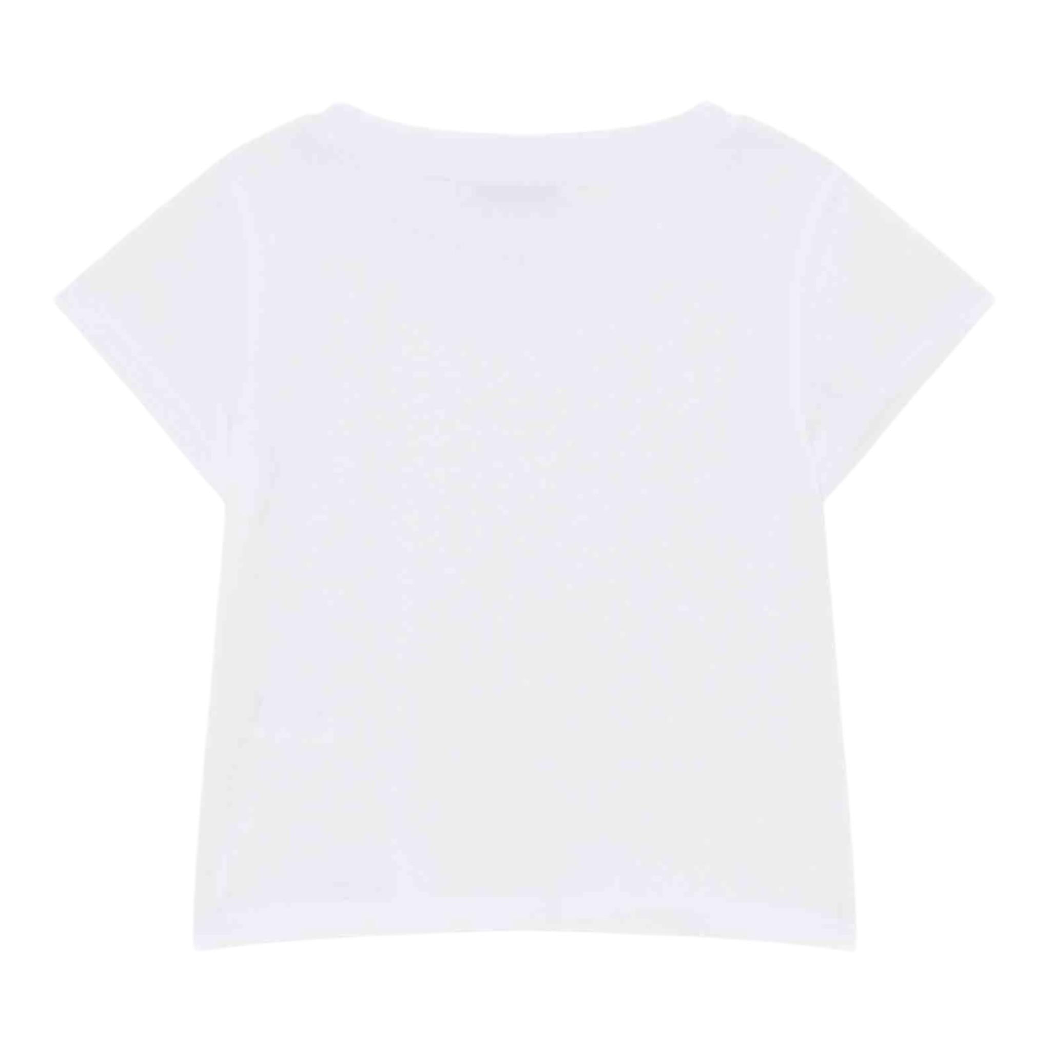 Patrizia Pepe T-Shirt Girocollo Tinta Unita con Logo per Bambina 7M0904 BIANCO PATRIZIA PEPE 