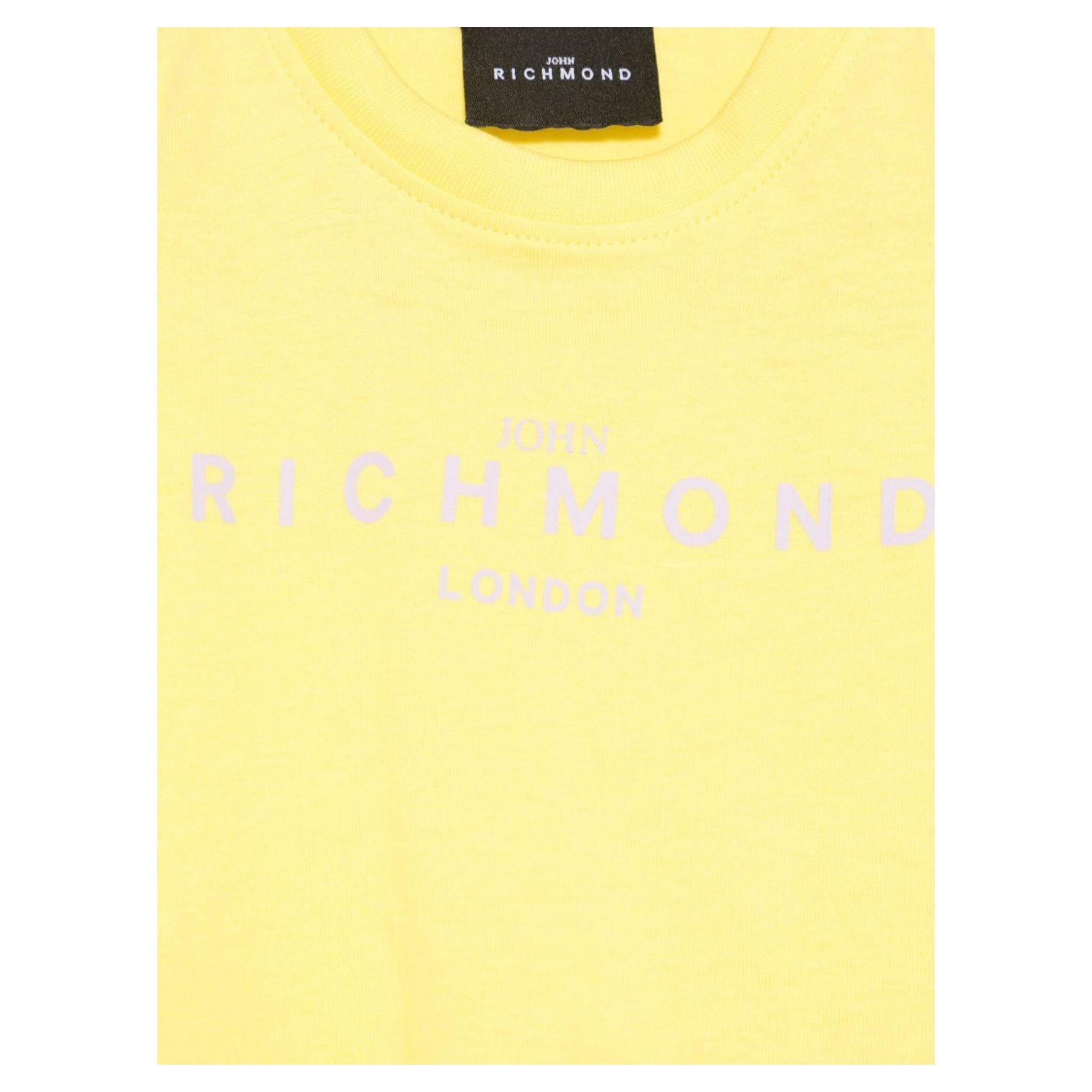 John Richmond T-Shirt Girocollo Tinta Unita con Stampa per Bambina RIP25002TSJXXX GIALLO JOHN RICHMOND 