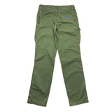 Berna Solid Color Pants With Elastic Waist Green For Boys