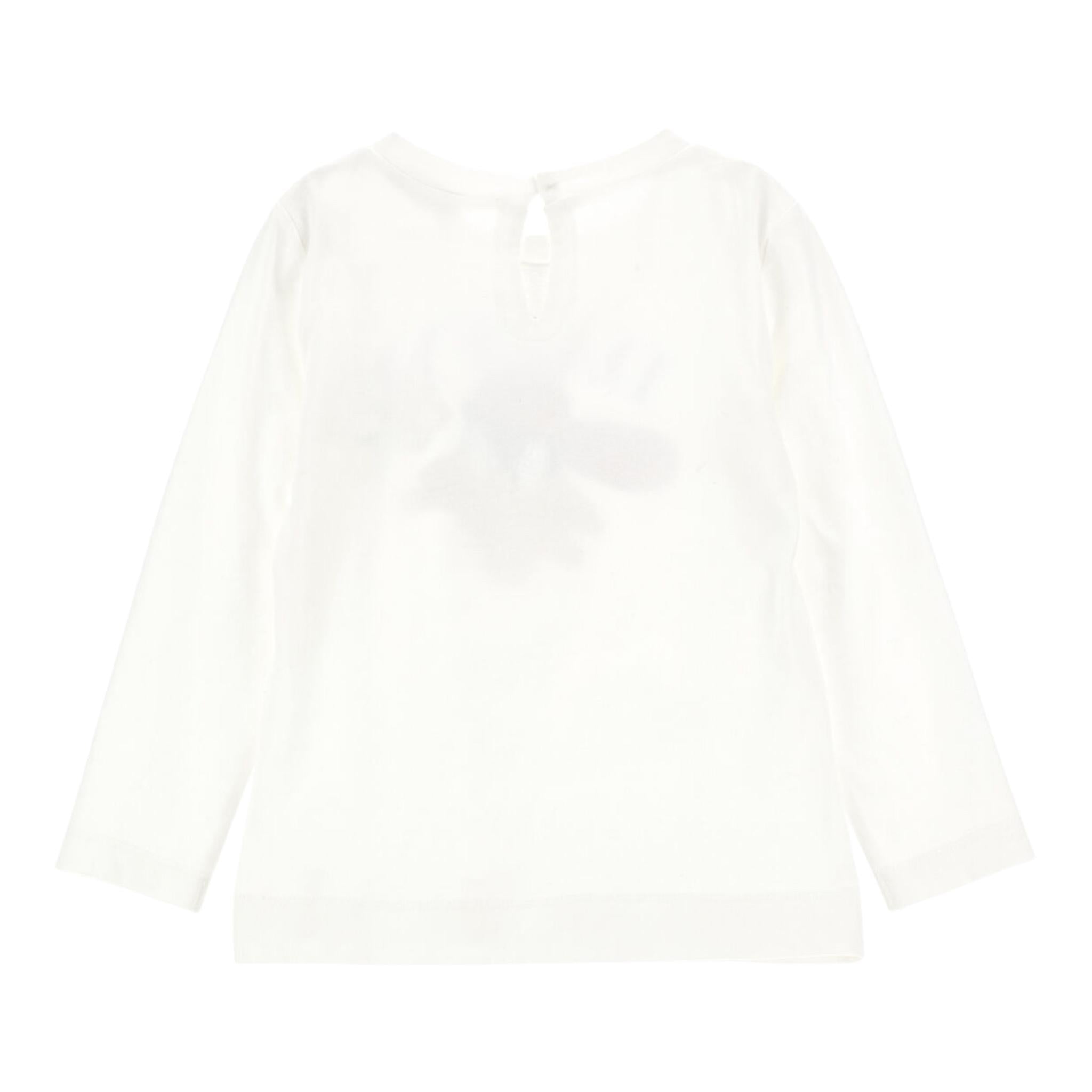 MONNALISA shirt girocollo tinta unita con stampa Bianco per Bambina 19B617 BIANCO MONNALISA 