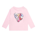 GUESS shirt girocollo tinta unita con stampa in contrasto  Rosa per Neonata A4YI01K6YWA ROSA GUESS 