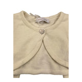 Monnalisa Plain Cream Shrug for Girls