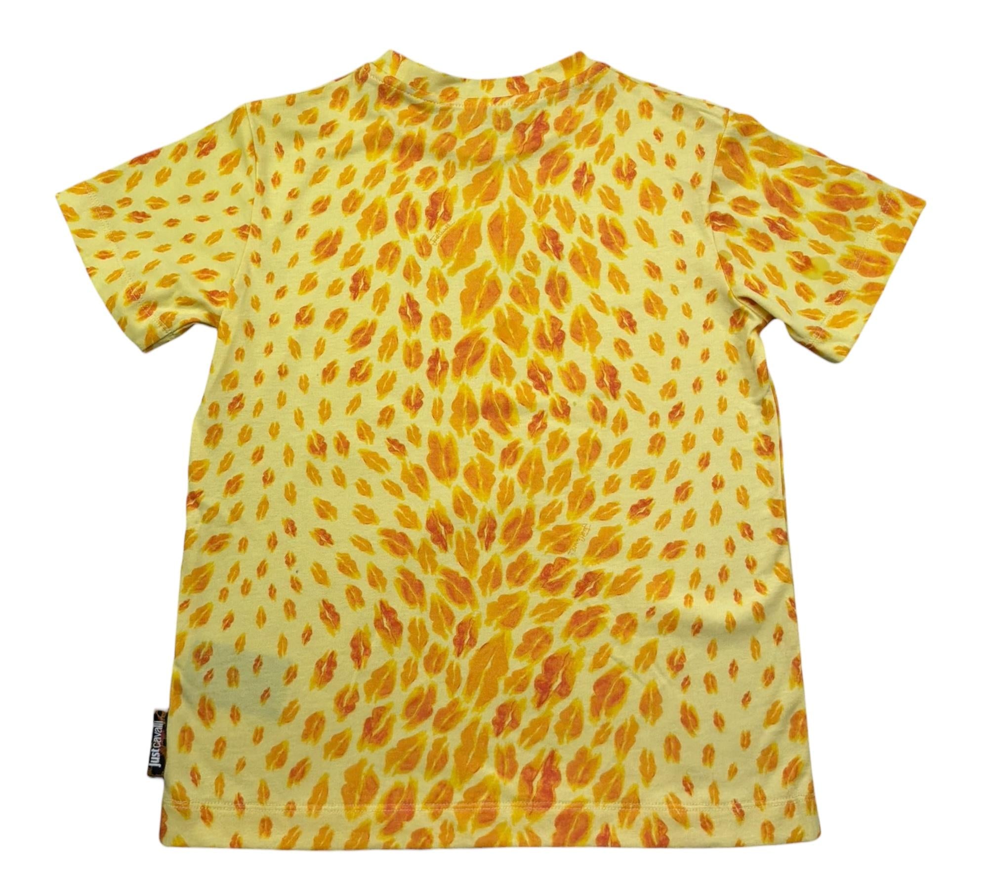 Just Cavalli T-Shirt Girocollo Stampa Fantasia per Bambina JGP26045TS GIALLO JUST CAVALLI 