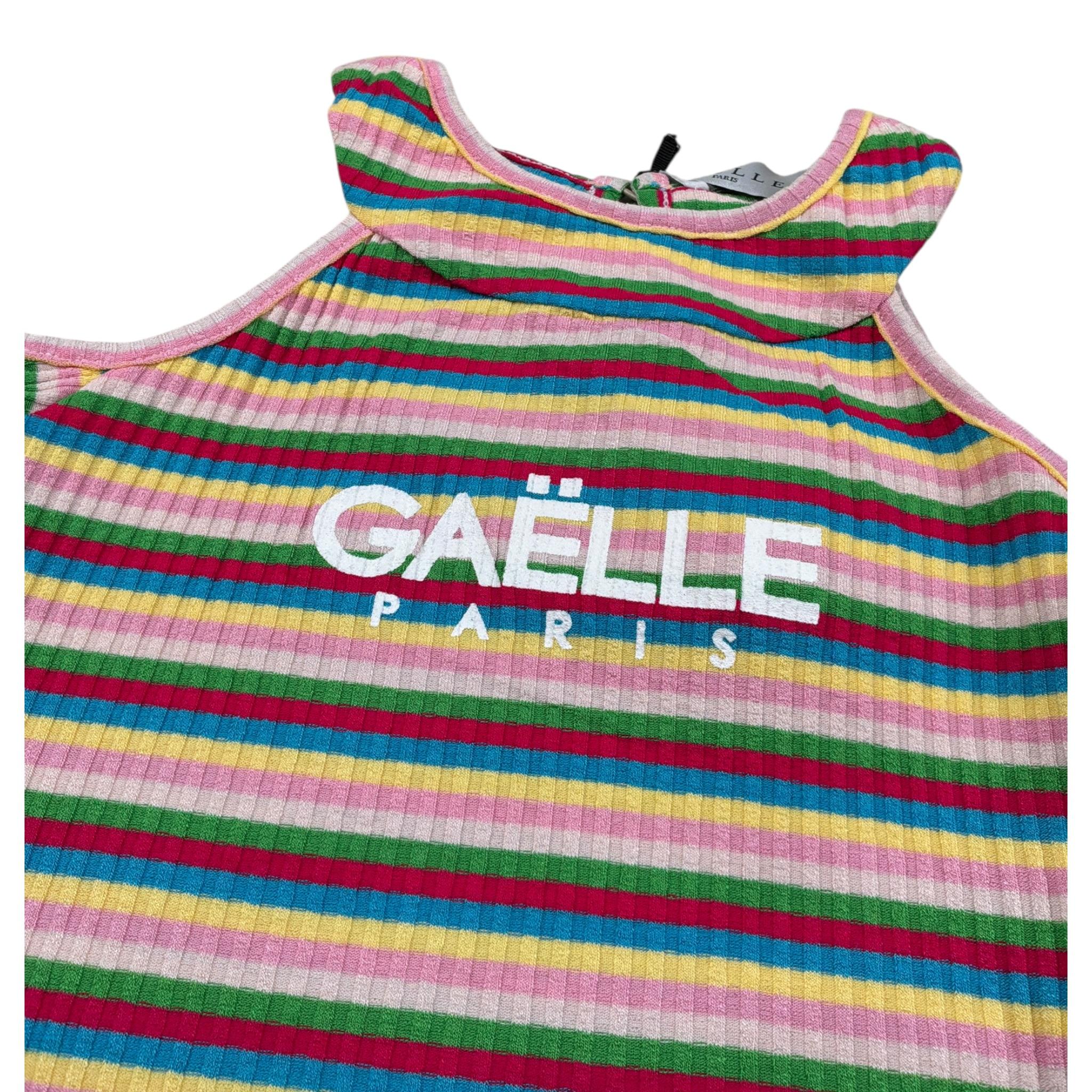 Gaelle T-Shirt Fantsia A Righe con Apertura Sulle Spalle Multicolor per Bambina 2746T00049 MULTICOLOR GAELLE 