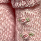 BABY LORD babbucce tinta unita con ricami in contrasto Rosa per Neonata 700 ROSA BABY LORD 