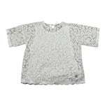 Dondup Camicia Mezza Manica Ricamata con Canotta per Bambina SFCA028 BIANCO DONDUP 