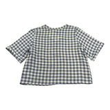 Petit Indi Camicia Tinta Unita con Fantasia A Quadri per Bambino SS25BK7133 BLU PETIT INDI 