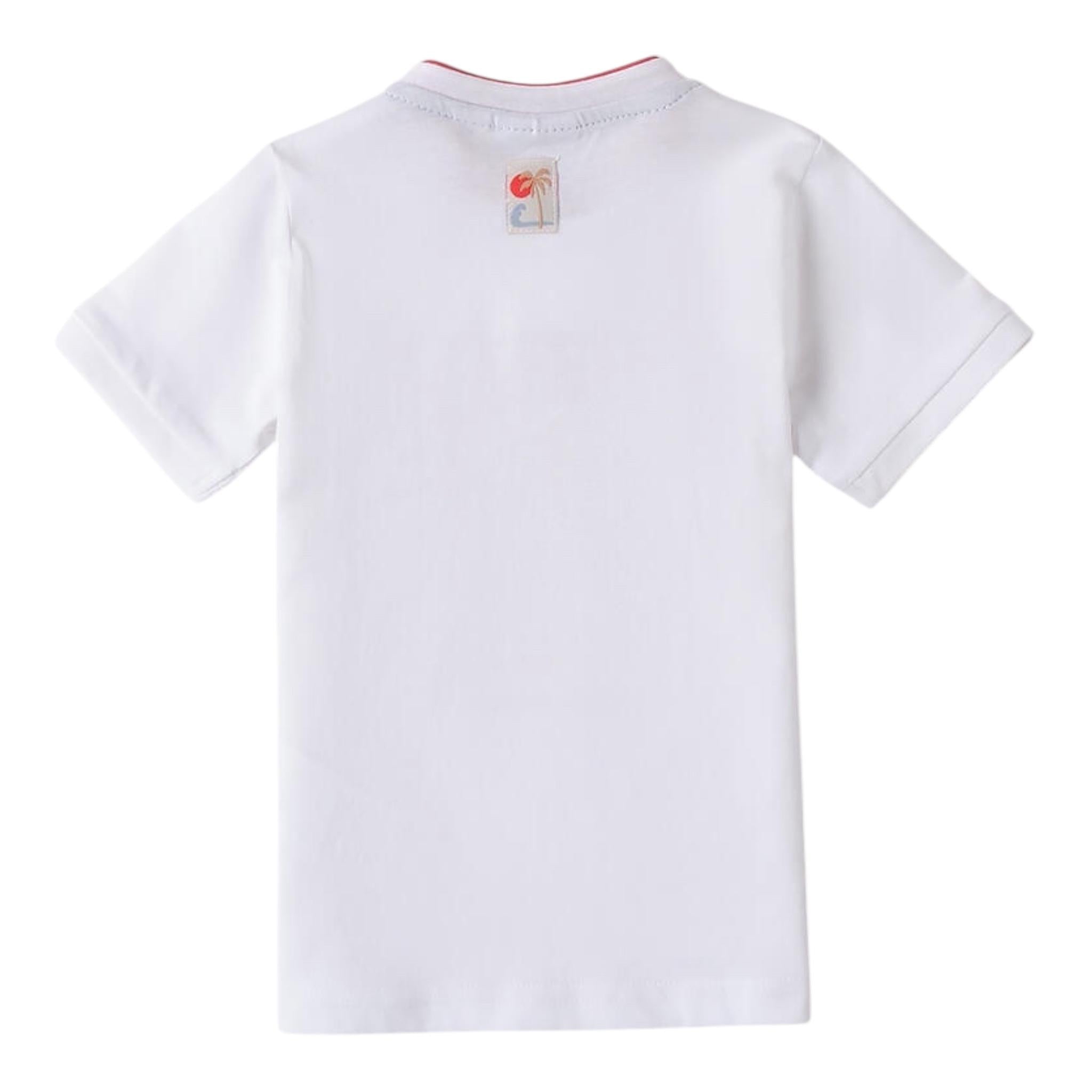 Sarabanda T-Shirt Tinta Unita con Stampa per Neonato 0B144 BIANCO SARABANDA 