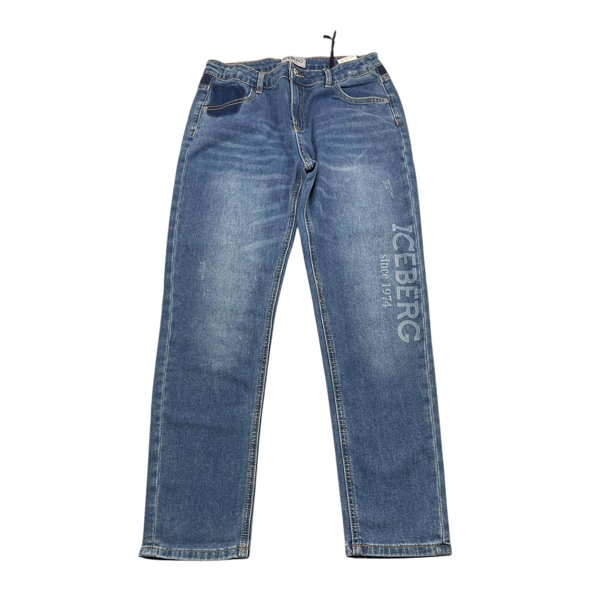 ICEBERG jeans tinta unita con girovita regolabile Blu per Bambino PTICE4102J BLU ICEBERG 