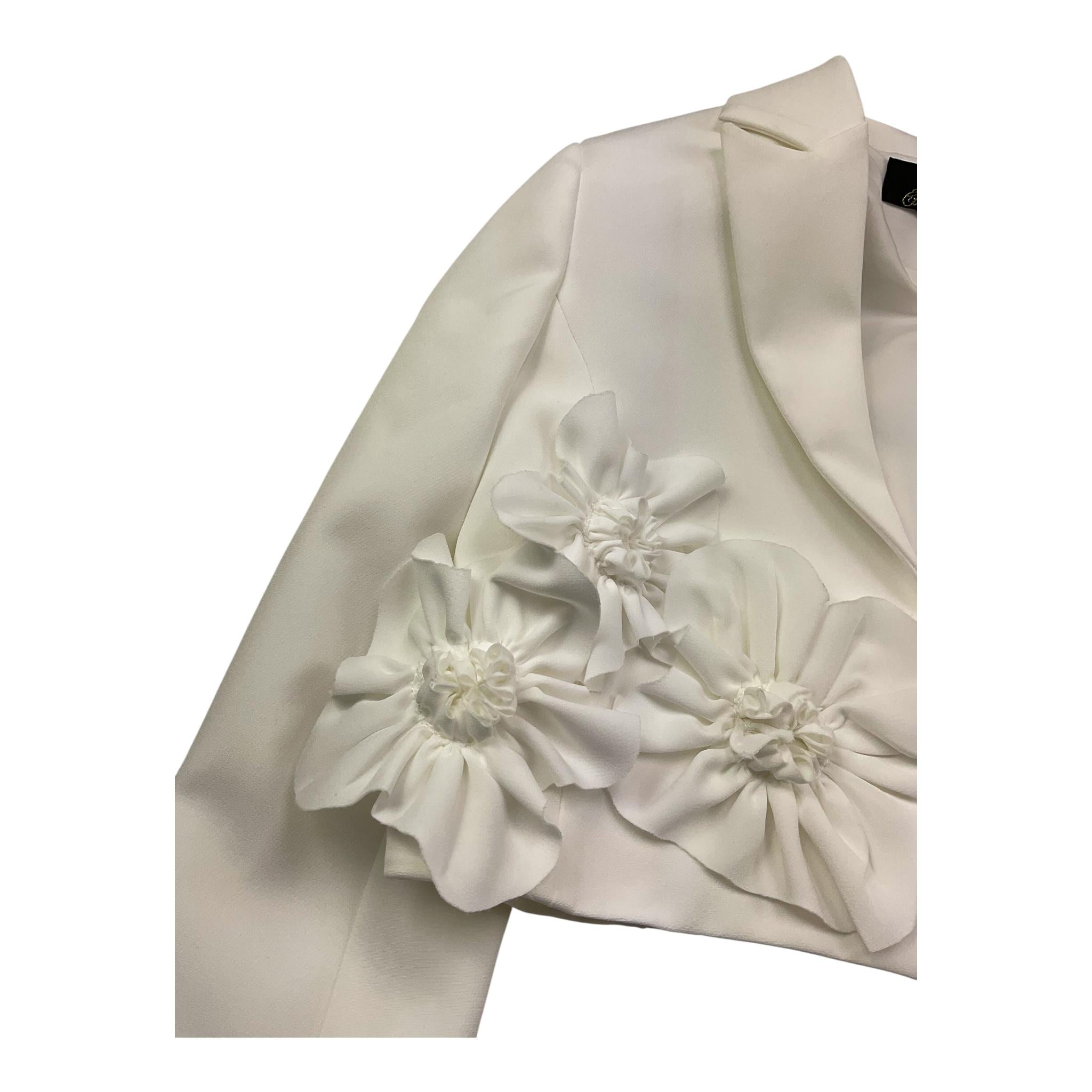 Fun & Fun Giacca Tinta Unita con Applicazioni per Bambina FNCBJK00989 BIANCO FUN & FUN 