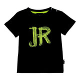 John Richmond T-Shirt Crew Neck Solid Color Logo Black for Newborns