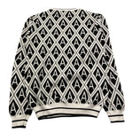 DANIELE ALESSANDRINI maglia girocollo tinta unita con fantasia rombi Bianco/nero per Bambino 1291W00047JX BIANCO/NERO DANIELE ALESSANDRINI 