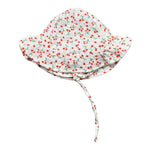 Petit Indi Cappello Tinta Unita con Fantasia Ciliege per Neonata SS25A9010 BIANCO PETIT INDI 