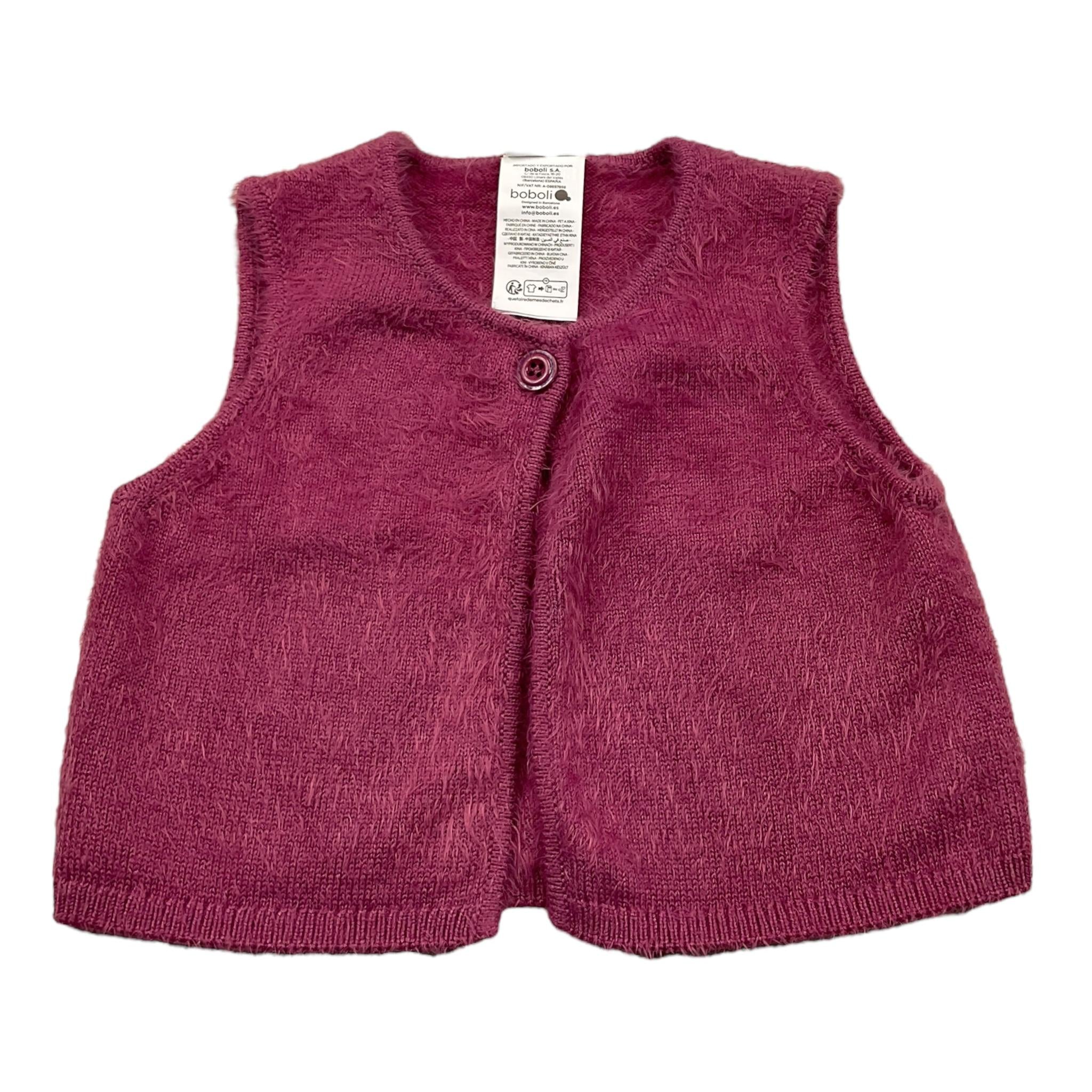 BOBOLI gilet tinta unita  Viola per Bambina 249050 VIOLA BOBOLI 