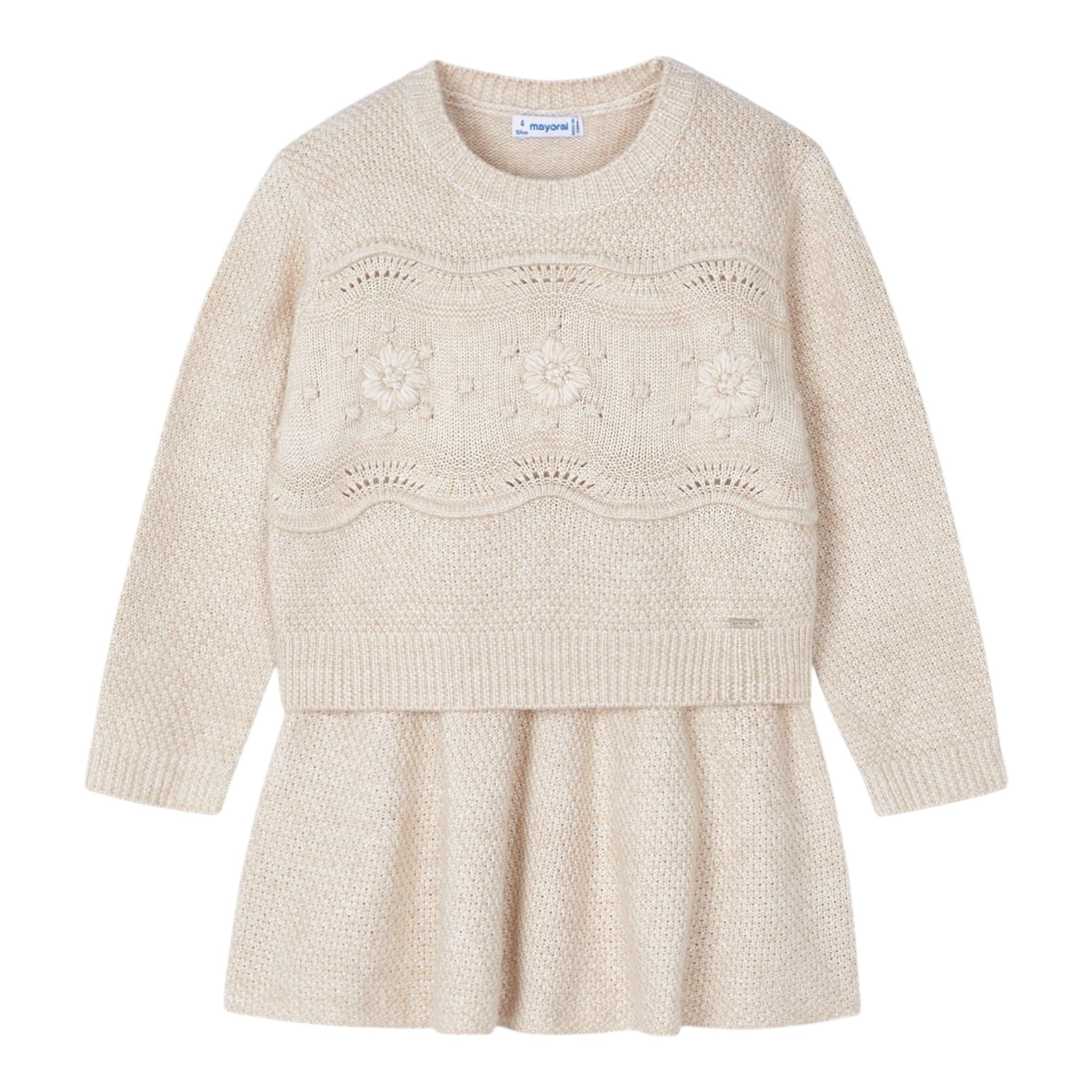 MAYORAL completo 2 pezzi maglia-gonna Beige per Bambina 4935 BEIGE MAYORAL 