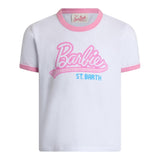 Saint Barth T-Shirt Girocollo Tinta Unita con Stampa per Bambina ELLY0030 BIANCO SAINT BARTH 