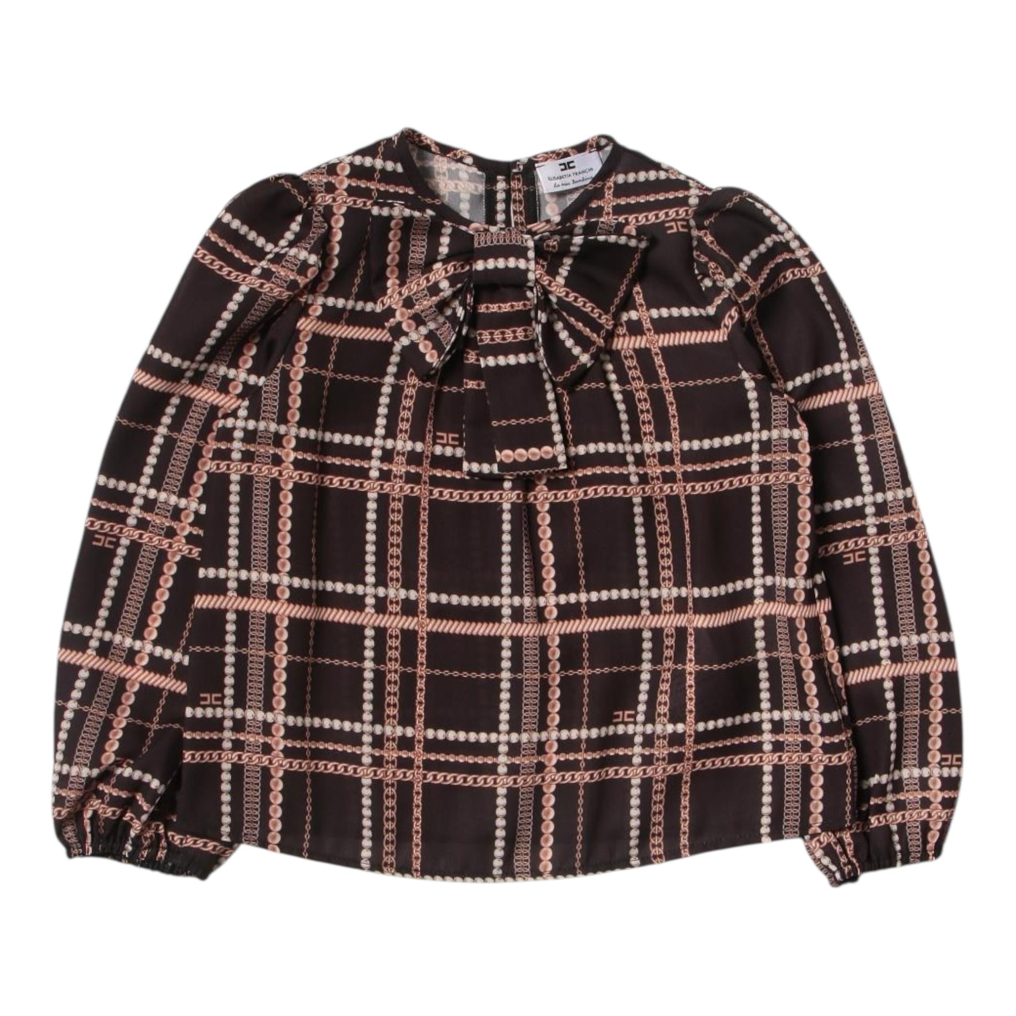 ELISABETTA FRANCHI camicia manica lunga stampa fantasia Nero per Bambina EFCA135 NERO ELISABETTA FRANCHI 