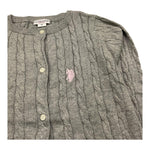 U.S. POLO ASSN cardigan tinta unita cn trecce Grigio per Bambina US40675001 GRIGIO U.S. POLO ASSN 
