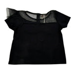 Please T-Shirt Tinta Unita Velata per Bambina MB30032G73 NERO PLEASE 