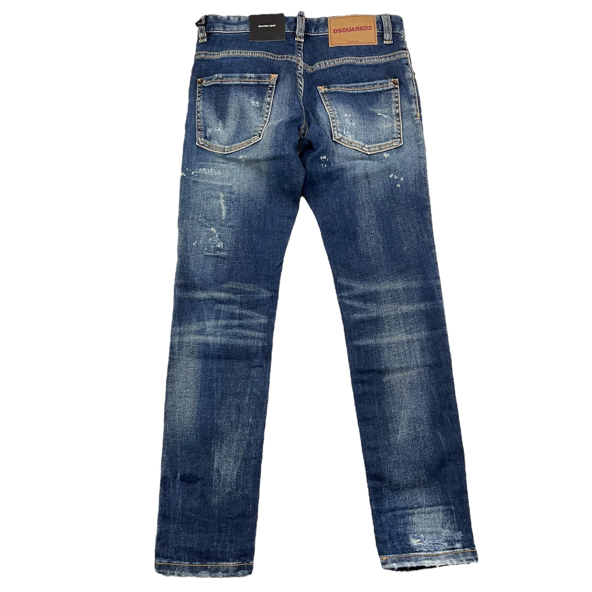 DSQUARED2 jeans tinta unita con strappi Blu per Bambino DQ03LD BLU DSQUARED2 