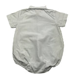 Wedoble Baby Romper Half Sleeve Striped Pattern White/Blue
